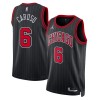 Män Chicago Bulls Tröja Alex Caruso 6 Jordan 2022-23 Statement Edition Svart Swingman